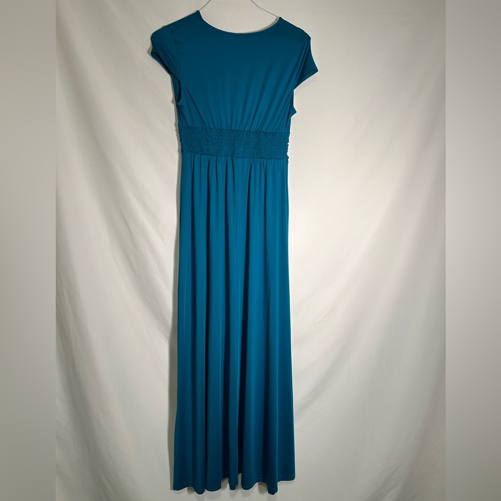 ANRABESS Teal Blue Maxi Dress | High Slit | Wedding Guest | Size S NWT - Picture 4 of 11